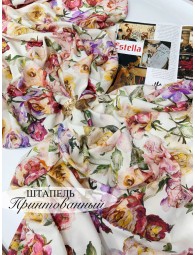 Штапель Принт Розы